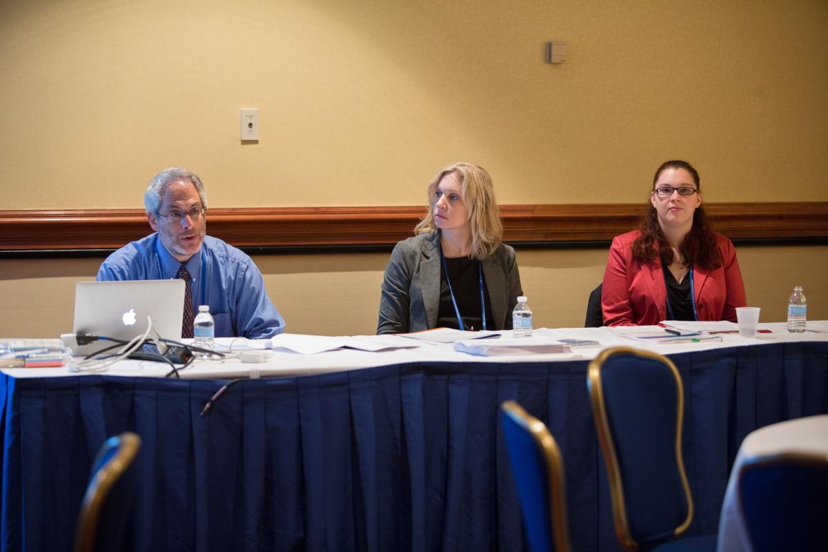 From left: Gary Silverstein (Westat); Amy Grack Nelson (SMM); Grace Troxel (CAISE)