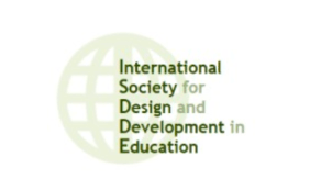 A light green globe. Darker green text over the image reads "International Society for Design and Development in Education"