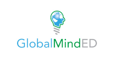 Image contains a person's profile outlined in green with a global map inside. Text below reads "Global Mind ED"